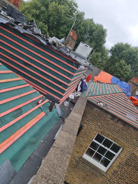 Re-roofing — underlay, battens and new slates